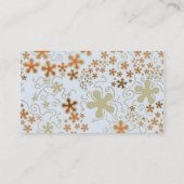 Stilvolle Retro BlumenVisitenkarte Visitenkarte (Rückseite)