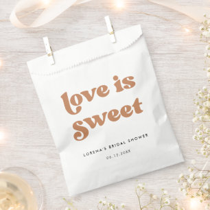Stilvolle Retro Braun Liebe ist süß Geschenktütchen