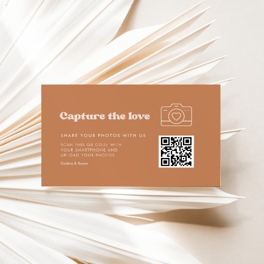 Stilvolle Retro-Braun-Zucker Hochzeit Capture the Begleitkarte