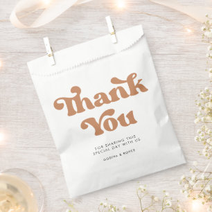 Stilvolle Retro-Braun-Zucker Hochzeit Geschenktütchen