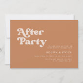 Stilvolle Retro-braune Zucker Hochzeit nach dem Pa Einladung (Vorderseite)