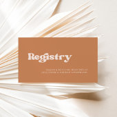 Stilvolle Retro-braune Zucker Hochzeitskarte Begleitkarte