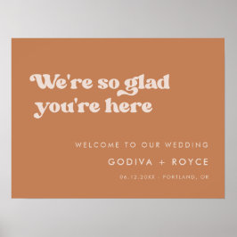 Stilvolle Retro-braune Zucker So froh, dass Sie hi Poster