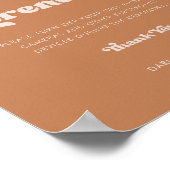 Stilvolle Retro-Braunzucker Unplugged Zeremonie Poster (Ecke)