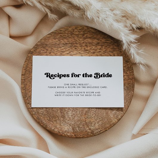 Stilvolle Retro Brautparty Rezept Karte