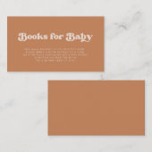 Stilvolle Retro Brown Baby Dusche Reservierung Kar Begleitkarte (Vorne/Hinten)