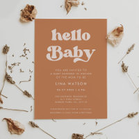 Stilvolle Retro Brown Zucker Hallo Baby