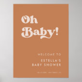 Stilvolle Retro Brown Zucker Oh Baby Poster (Vorne)