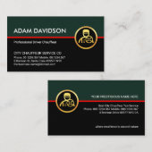 Stilvolle Retro Chauffeur Layers Visitenkarte (Vorne/Hinten)