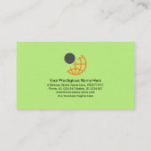 Stilvolle Retro Column blockiert Global Consultant Visitenkarte (Rückseite)