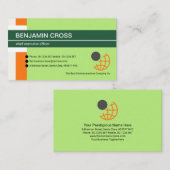 Stilvolle Retro Column blockiert Global Consultant Visitenkarte (Vorne/Hinten)