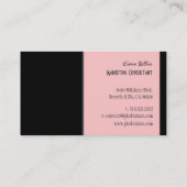 Stilvolle Retro-Farben Visitenkarten Visitenkarte (Rückseite)