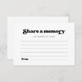 Stilvolle Retro-Freigabe eines Speichers Mitteilungskarte (Vorne/Hinten)