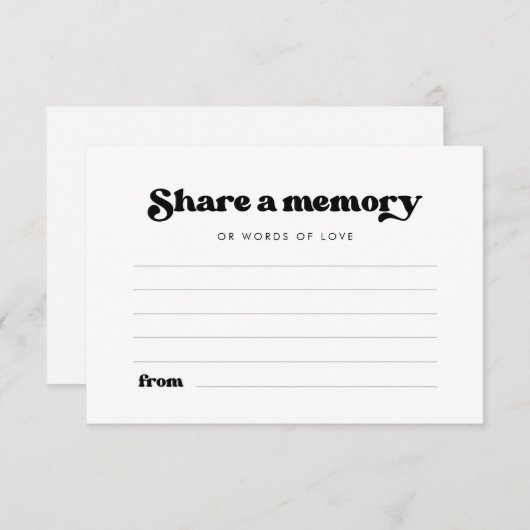 Stilvolle Retro-Freigabe eines Speichers Mitteilungskarte (Vorne/Hinten)