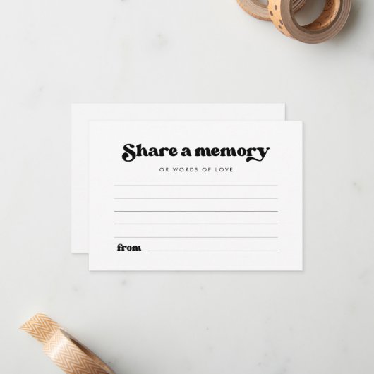 Stilvolle Retro-Freigabe eines Speichers Mitteilungskarte (Vorderseite/Rückseite Beispiel)