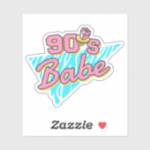 Stilvolle Retro Fun 90er Babe Aufkleber (Blatt)