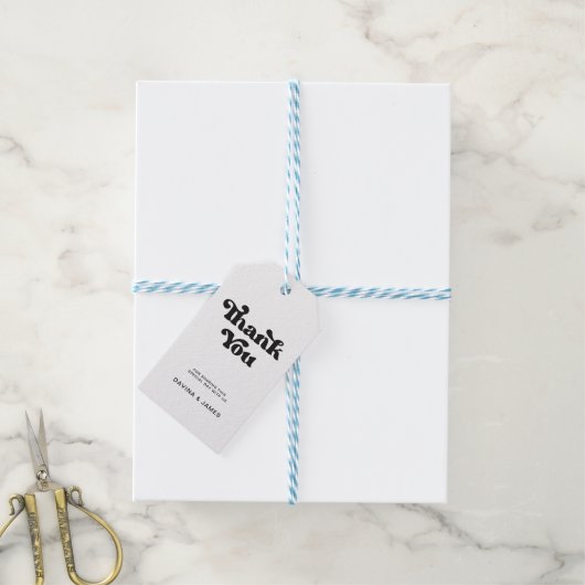 Stilvolle Retro-Gastgeschenk Hochzeit-Tasche in Sc Geschenkanhänger (Mit Garn)