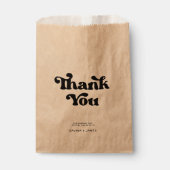 Stilvolle Retro-Gastgeschenk Hochzeit-Tasche in Sc Geschenktütchen (Vorderseite)