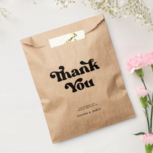 Stilvolle Retro-Gastgeschenk Hochzeit-Tasche in Sc Geschenktütchen (Versiegelt)