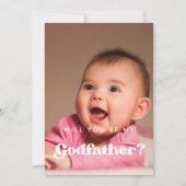 Stilvolle Retro Godvater Vorschlag Fotokarte Einladung (Vorderseite)