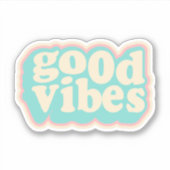 Stilvolle Retro Good Vibes Motivierend Aufkleber (Vorderseite)