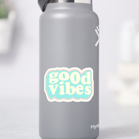 Stilvolle Retro Good Vibes Motivierend Aufkleber
