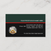 Stilvolle Retro Green Black Handyman Layers Visitenkarte (Rückseite)