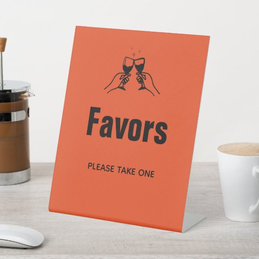 Stilvolle Retro Hand gezeichnet Gastgeschenke Hoch Sockelschild (In SItu)