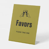 Stilvolle Retro Hand gezeichnet Gastgeschenke Hoch Sockelschild (Vorderseite)