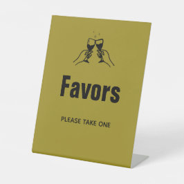 Stilvolle Retro Hand gezeichnet Gastgeschenke Hoch Sockelschild