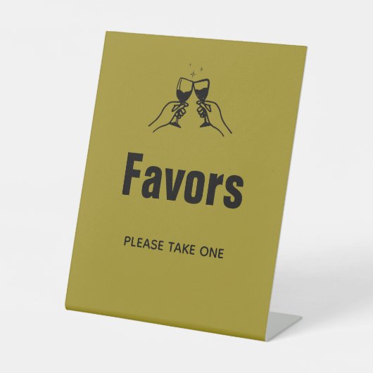 Stilvolle Retro Hand gezeichnet Gastgeschenke Hoch Sockelschild (Vorderseite)