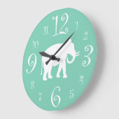 Stilvolle Retro Küche Fünfzigerjahre des weißen Große Wanduhr (Winkel)