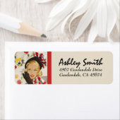 Stilvolle Retro Lady Rücksendeadresse (Insitu)