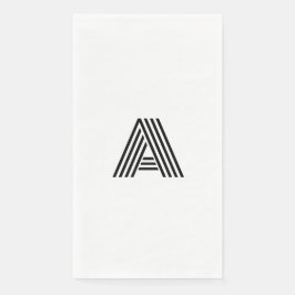 Stilvolle Retro Line Schriftart Initial Monogram Serviette