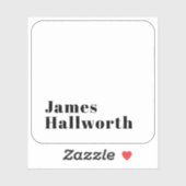 Stilvolle Retro Moderne Schrift | bearbeitbares Sc Aufkleber (Blatt)