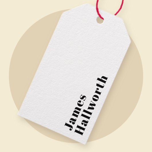 Stilvolle Retro Moderne Schrift | bearbeitbares Sc Geschenkanhänger