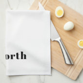 Stilvolle Retro Moderne Schrift | bearbeitbares Sc Geschirrtuch (Viertel Falte)