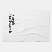 Stilvolle Retro Moderne Schrift | bearbeitbares Sc Geschirrtuch (Horizontal)