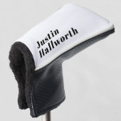Stilvolle Retro Moderne Schrift | bearbeitbares Sc Golf Headcover (3/4 Vorderseite)