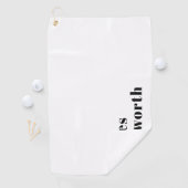 Stilvolle Retro Moderne Schrift | bearbeitbares Sc Golfhandtuch (Insitu)