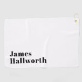 Stilvolle Retro Moderne Schrift | bearbeitbares Sc Golfhandtuch (Horizontal)