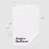 Stilvolle Retro Moderne Schrift | bearbeitbares Sc Golfhandtuch (Insitu)