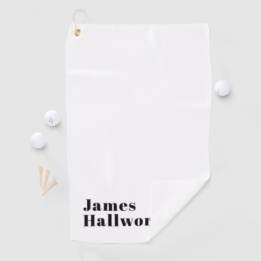 Stilvolle Retro Moderne Schrift | bearbeitbares Sc Golfhandtuch (Insitu)