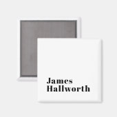 Stilvolle Retro Moderne Schrift | bearbeitbares Sc Magnet (Vorderseite/Rückseite)