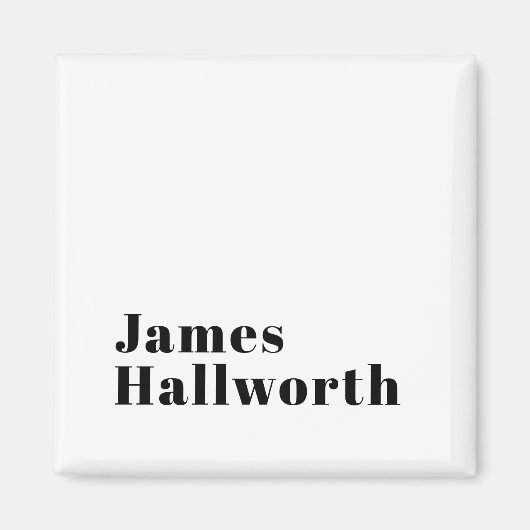 Stilvolle Retro Moderne Schrift | bearbeitbares Sc Magnet (Vorne)