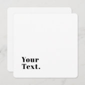 Stilvolle Retro Moderne Schrift | bearbeitbares Sc Mitteilungskarte (Vorne/Hinten)