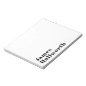 Stilvolle Retro Moderne Schrift | bearbeitbares Sc Notizblock (Rotiert)