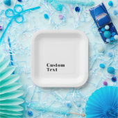 Stilvolle Retro Moderne Schrift | bearbeitbares Sc Pappteller (Party)