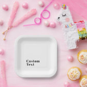 Stilvolle Retro Moderne Schrift | bearbeitbares Sc Pappteller (Party)