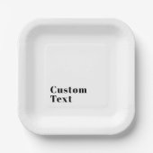 Stilvolle Retro Moderne Schrift | bearbeitbares Sc Pappteller (Vorderseite)